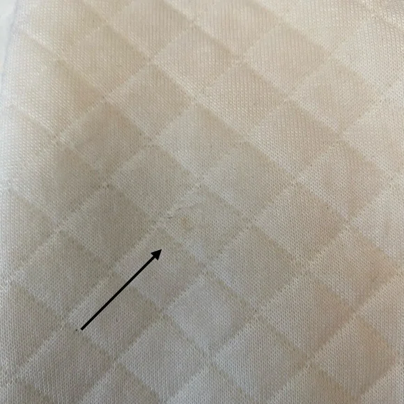 Chico’s - NWT -Ivory - Full zip up shirt - quilted faux leather Chicos size 1 - - Picture 9 of 13